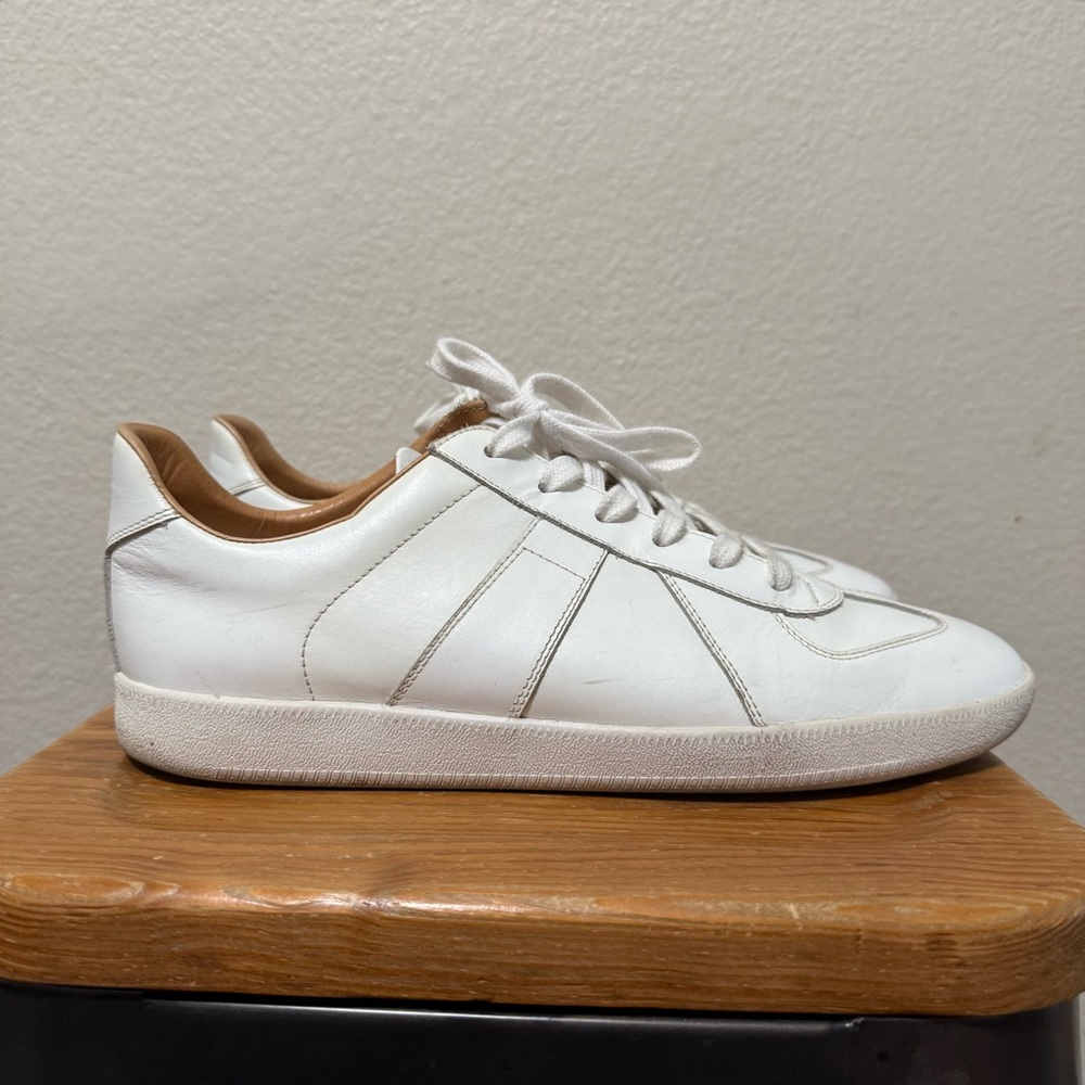 Beckett Simonon, Morgen Trainers, Color White, Men’s Size 10.5, all leather